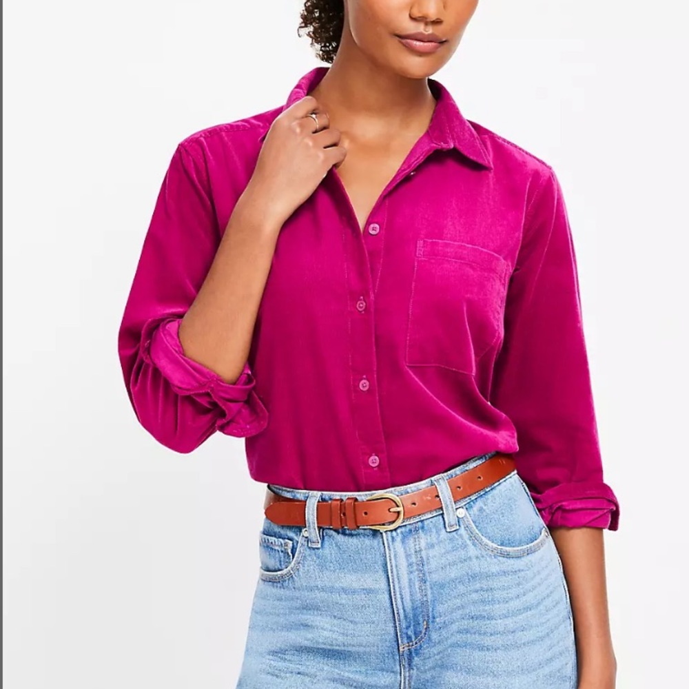 Loft Corduroy Button Down Shirt